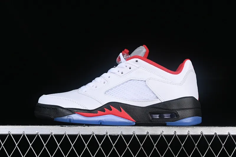 All categories Air Jordan Jordan series basketball shoes Air Jordan 5 Z version Air Jordan 5 Low AJ5 Joe 5 white red silver Rukawa Kaede low-top basketball shoes CU4523-100